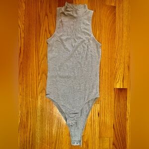 Rib Funnel Neck Bodysuit